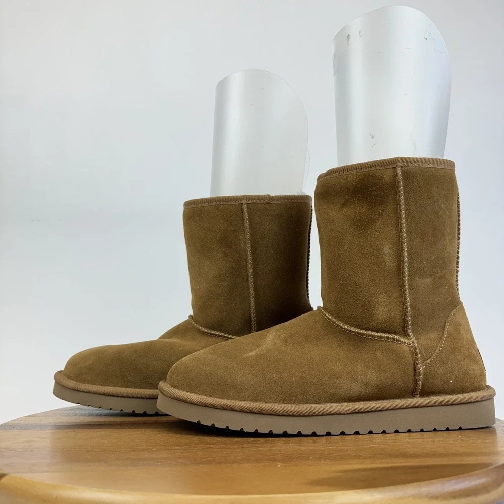 New Womens Koolaburra By Ugg Koola Short Lined Chestnut Boots‎ Size 9 M NWOB